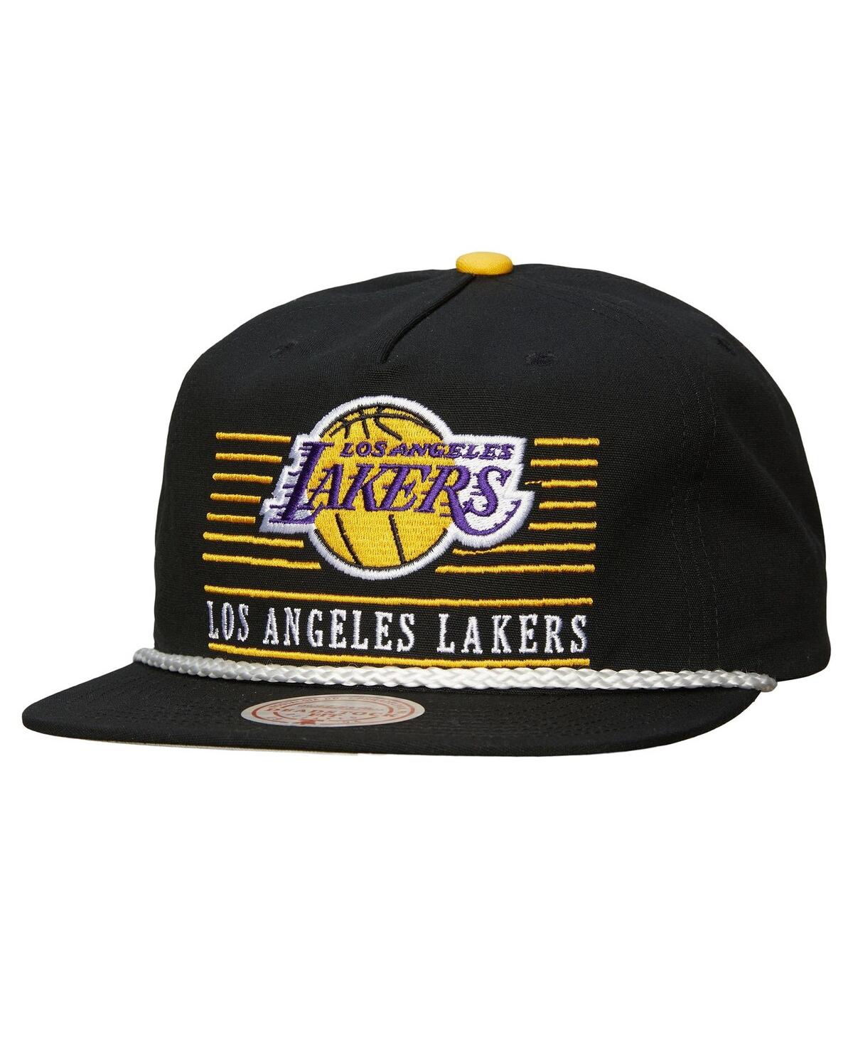 Mitchell & Ness Men's Black Los Angeles Lakers Ascend Deadstock Snapback Hat In Black