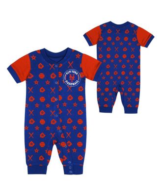 Outerstuff - Newborn Royal New York Mets Hard 90 Coveralls
