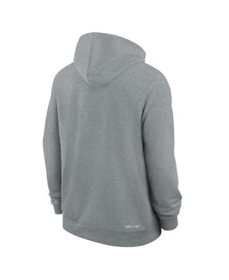 Men's Heather Gray Arkansas Razorbacks 2025 Sideline Performance Full-Zip Hoodie