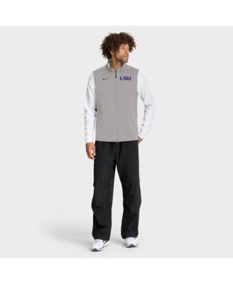 Men's Gray LSU Tigers Primetime Victory Performance Full-Zip Vest
