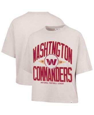 '47 Brand - Women's Natural Washington Commanders Cropped Windthrow Ravine T-shirt