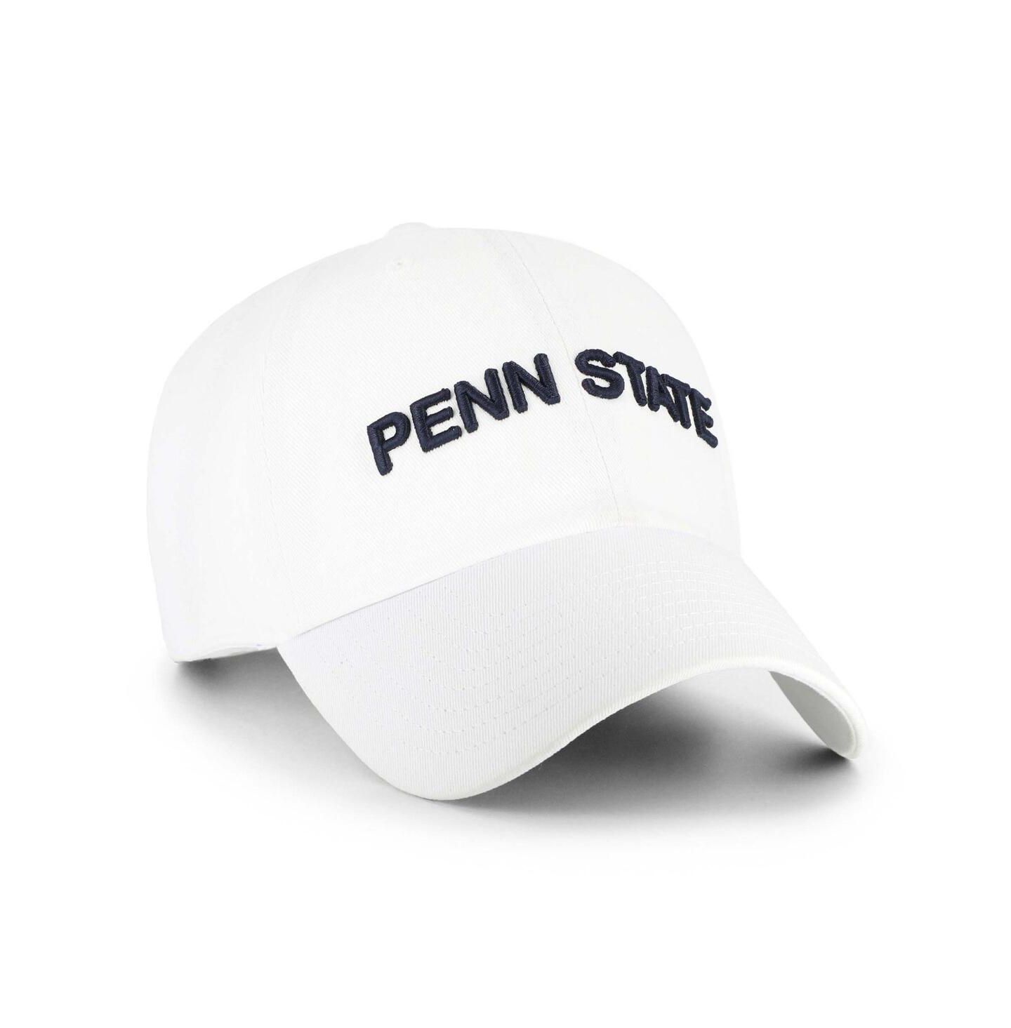 Мужская кепка '47 Brand White Penn State Nittany Lions Clean Up Adjustable Hat — фото 3