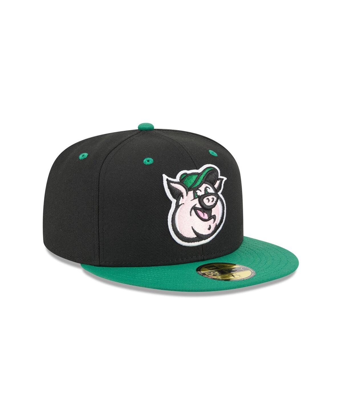 New Era Men's Black Kannapolis Cannon Ballers Theme Nights 59fifty Fitted Hat In Black