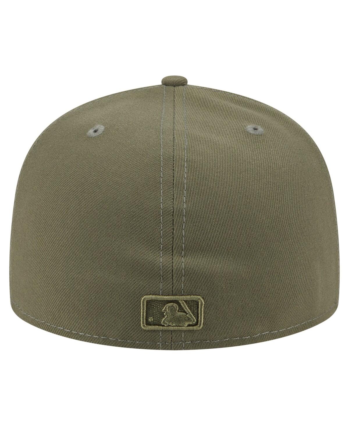 New Era Men's Olive New York Mets Color Pack A-frame 59fifty Fitted Hat In Green