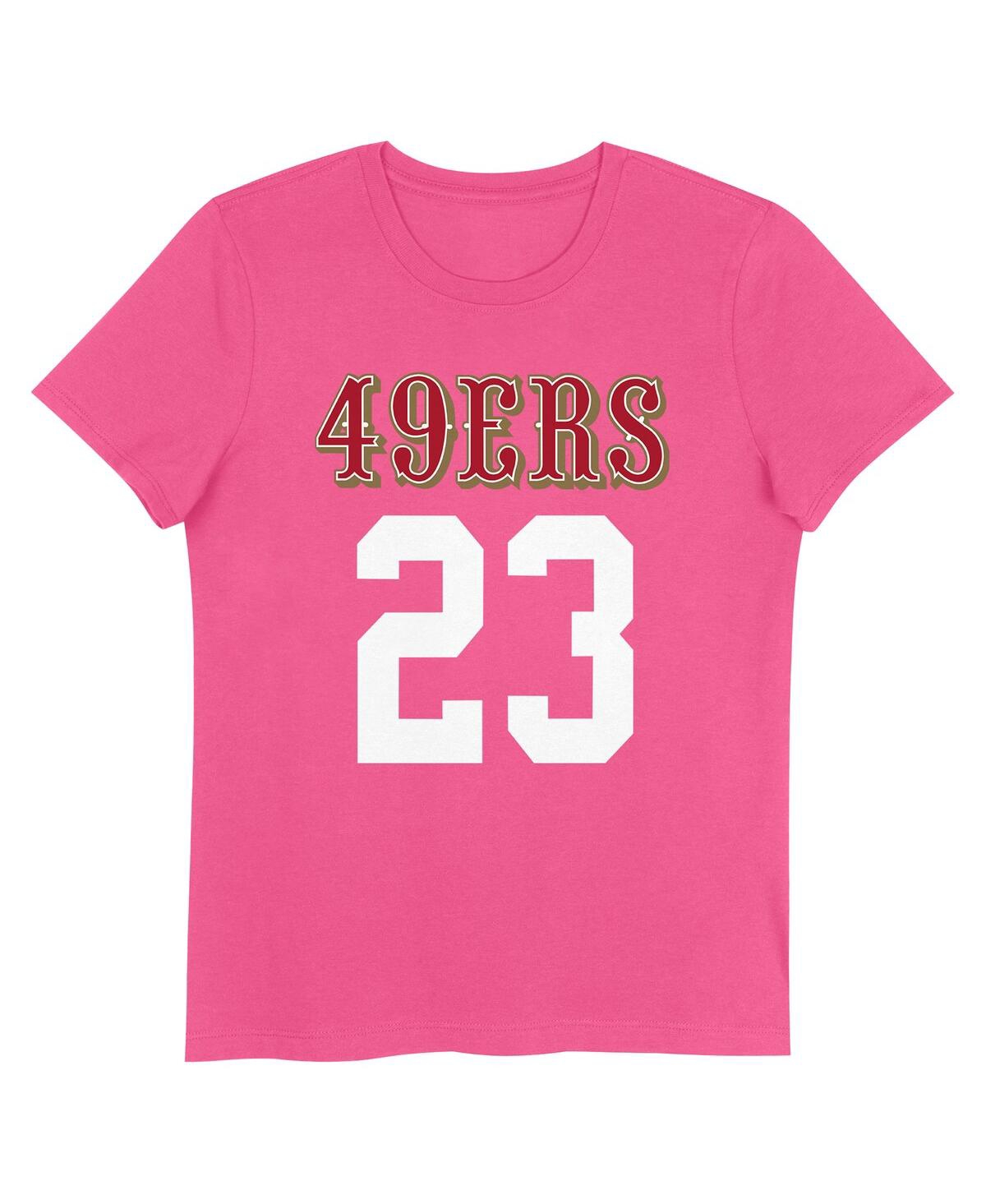 Nike Big Girls Christian Mccaffrey Pink San Francisco 49ers Player Name Number T-shirt In Pink