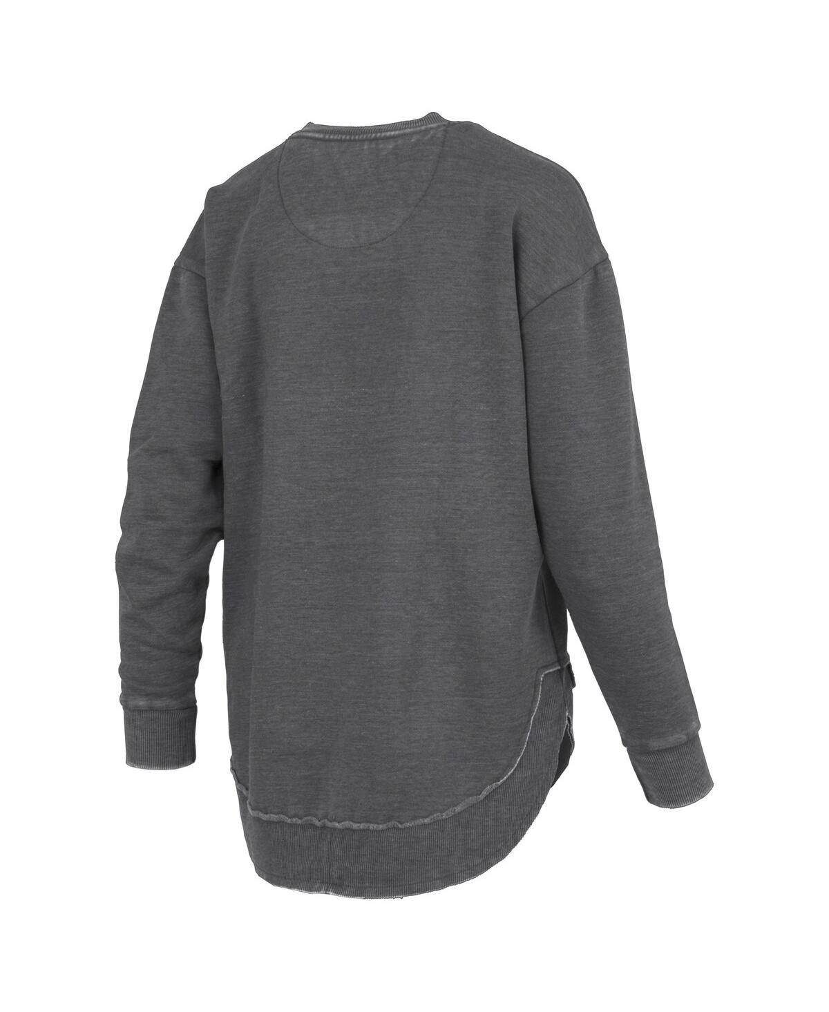 Pressbox Black Purdue Boilermakers Westin Poncho V-neck Pullover Sweatshirt In Black
