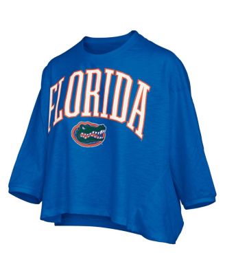Women's Royal Florida Gators Midi Arch Over Logo Oversized T-Shirt
