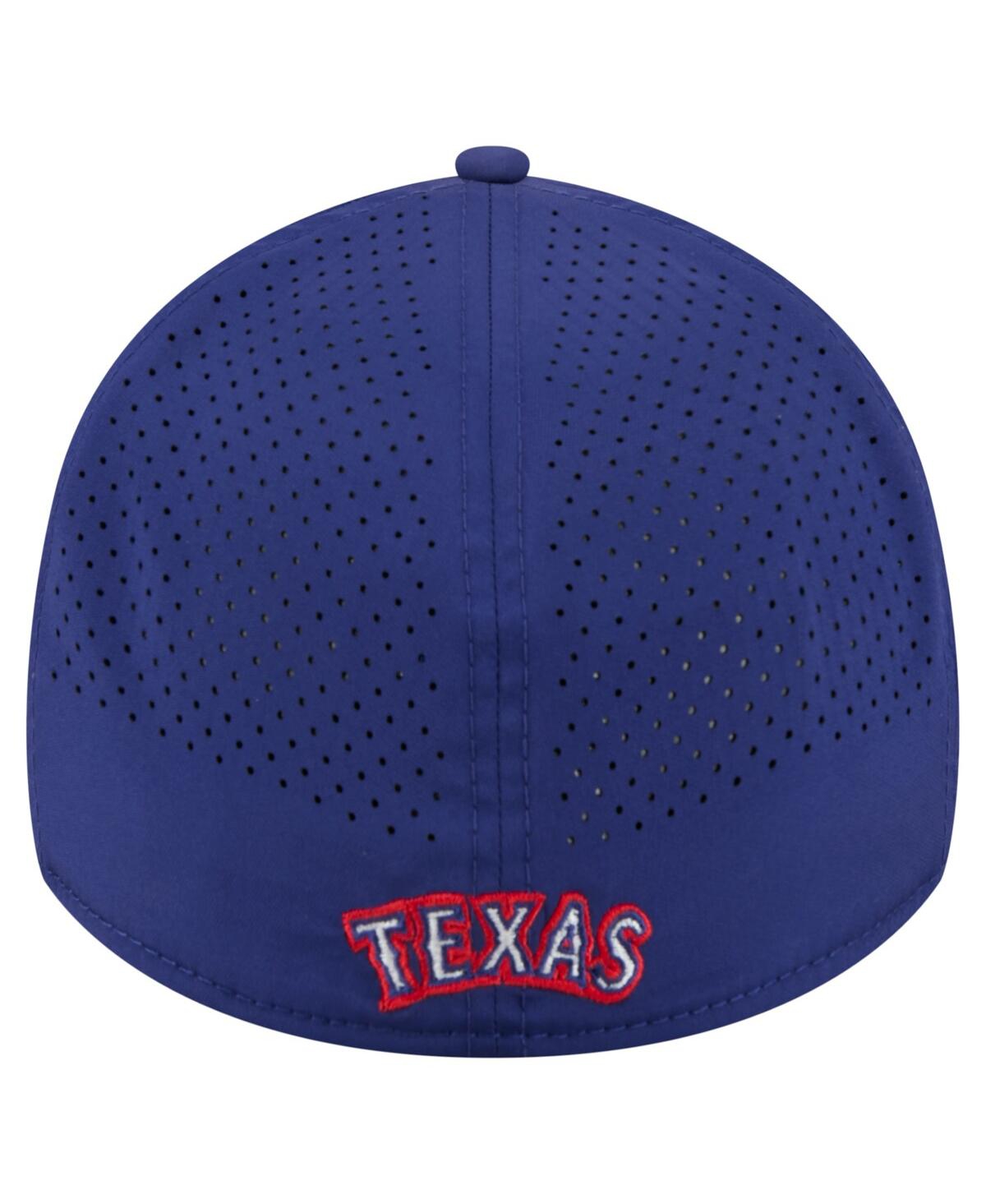 New Era Men's Royal Texas Rangers 39thirty A-frame Perforated Flex Hat In Blue