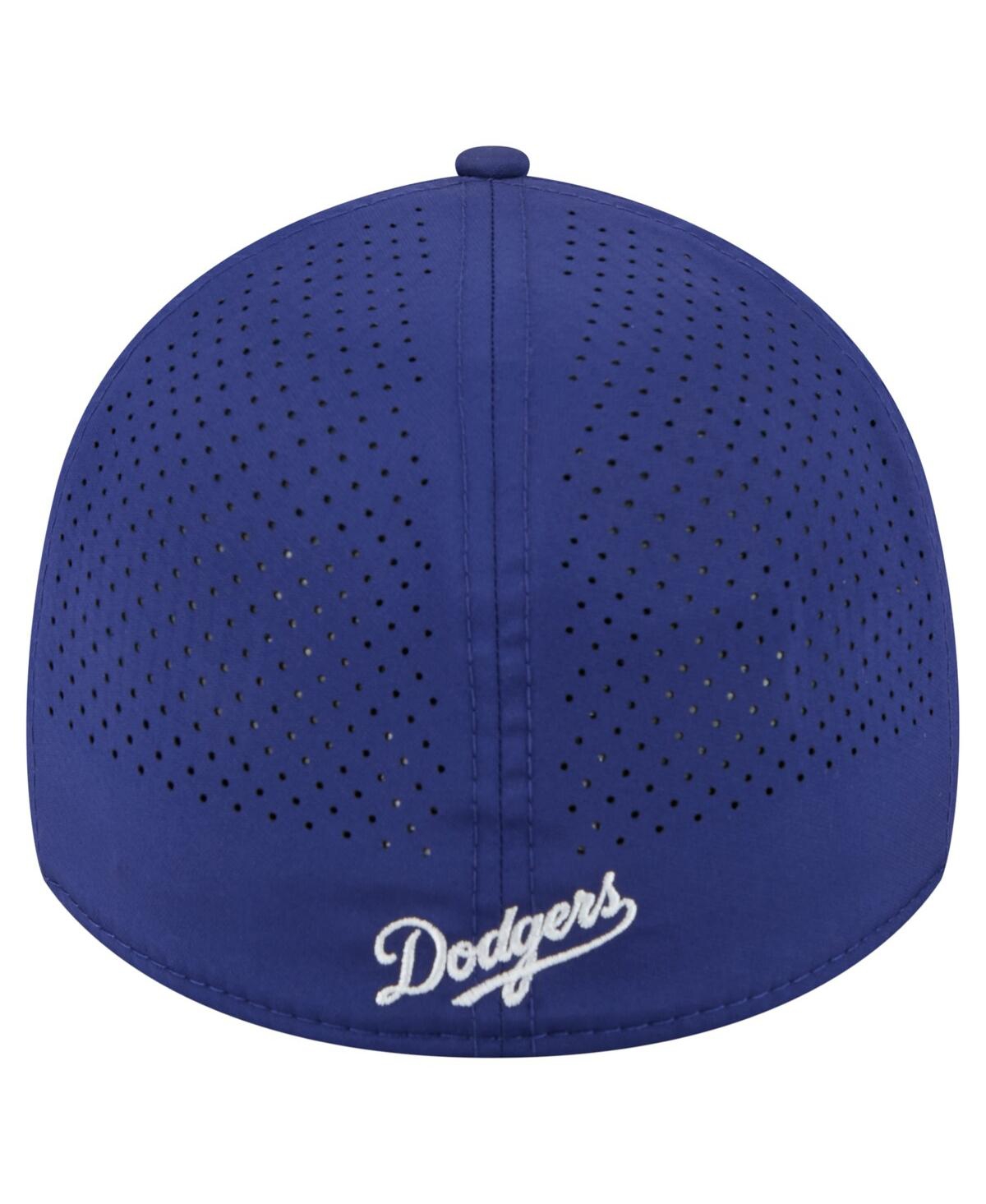 New Era Men's Royal Los Angeles Dodgers 39thirty A-frame Perforated Flex Hat In Blue