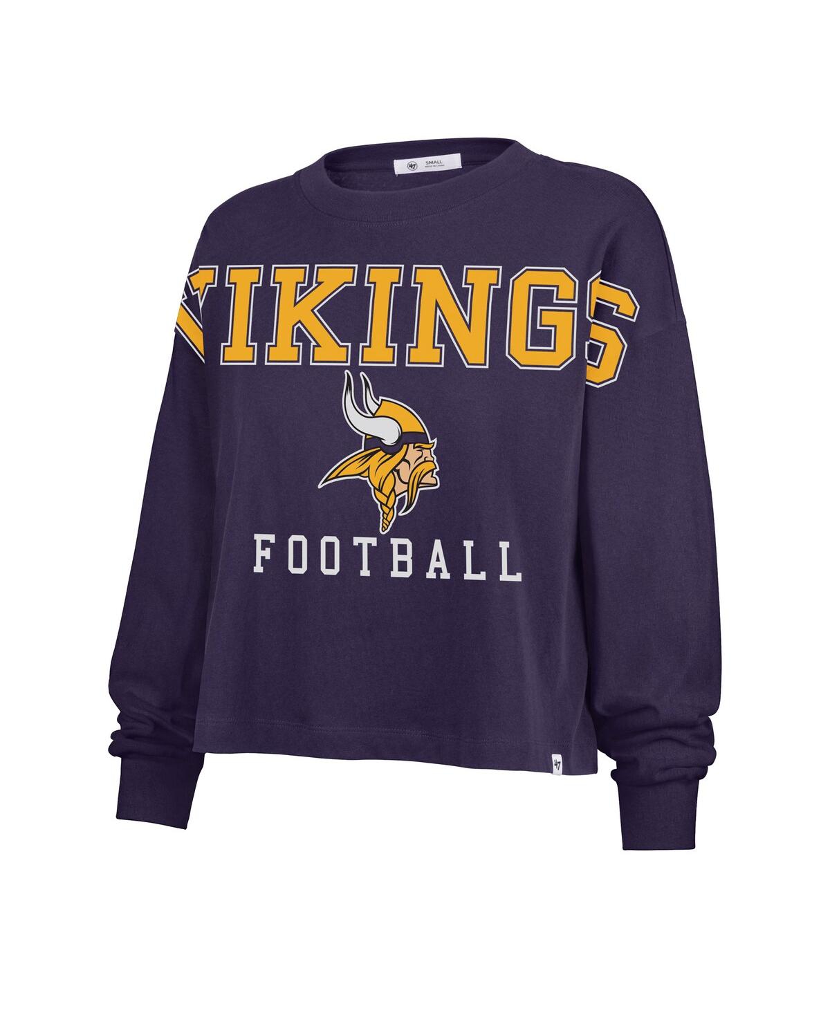 47 Brand Women's Purple Minnesota Vikings Outreach City Oversized Long Sleeve T-shirt In Blue