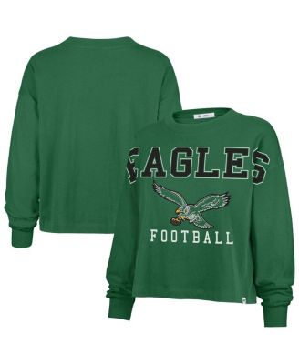 '47 Brand - Women's Kelly Green Philadelphia Eagles Outreach City Oversized Long Sleeve T-shirt