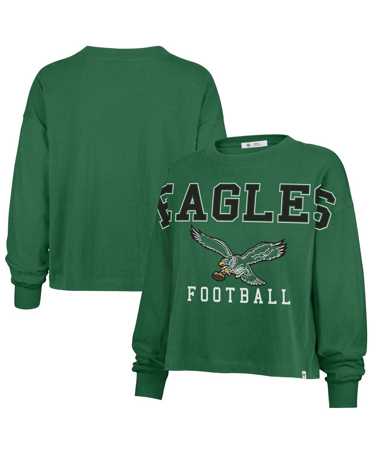 47 Brand '47 Kelly Green Philadelphia Eagles Outreach City Oversized Long Sleeve T-shirt In Green