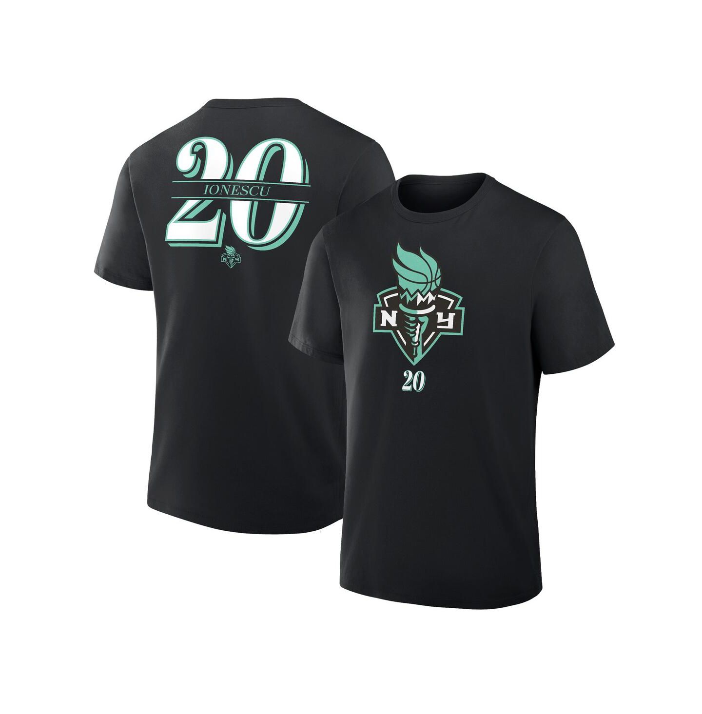 Мужская футболка Fanatics Sabrina Ionescu Black New York Liberty In The Paint Name & Number — фото 1