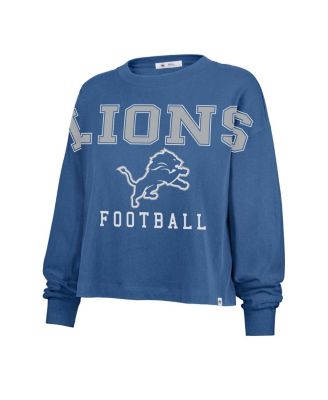 Women's Blue Detroit Lions Outreach City Oversized Long Sleeve T-Shirt