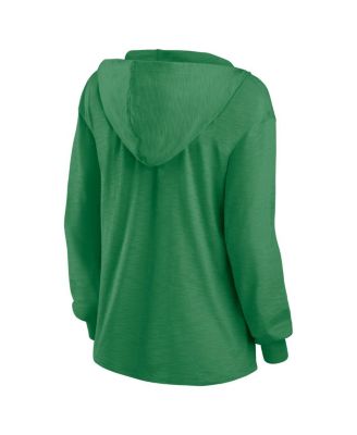 Women's Apple Green Oregon Ducks Iconic Slub Lightweight Pullover Hoodie