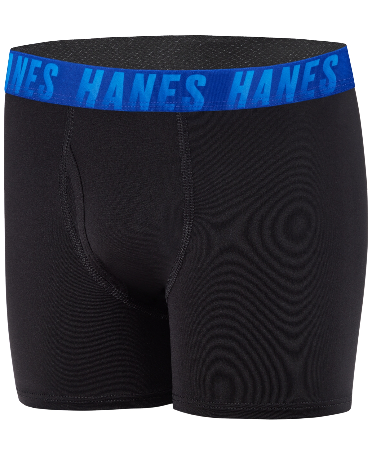 Hanes Big Boys 5-piece Performance Solid Boxer Briefs In Black