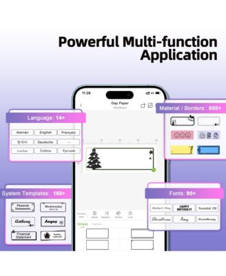 POLONO Label Maker Machine with Tape, P21-A Bluetooth Label Printer, Wireless Mini Label Makers with Multiple Templates for Organizing, Office, Home