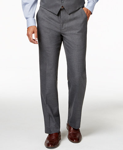 Alfani Traveler Grey Solid Slim-Fit Suit Pants, Only at Macy's - Suits ...