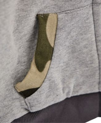 Baby Boys' Two-Tone Long-Sleeve Top and Pant, 2-Piece Set