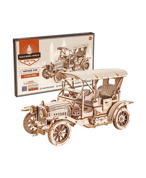 Игрушки Robotime 3D Wooden Puzzle Vintage Car 1:15 Scale Exquisite Wood Craft Kit Gift for Adults Desk Toys Gift for Boys/Girls, 7.5"3.6"4.5