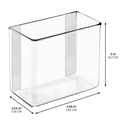 Adhesive Organizer Bin for Kitchen - Set of 4 - Clear