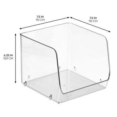 Set of 4 Open-Front Bin for Household Storage