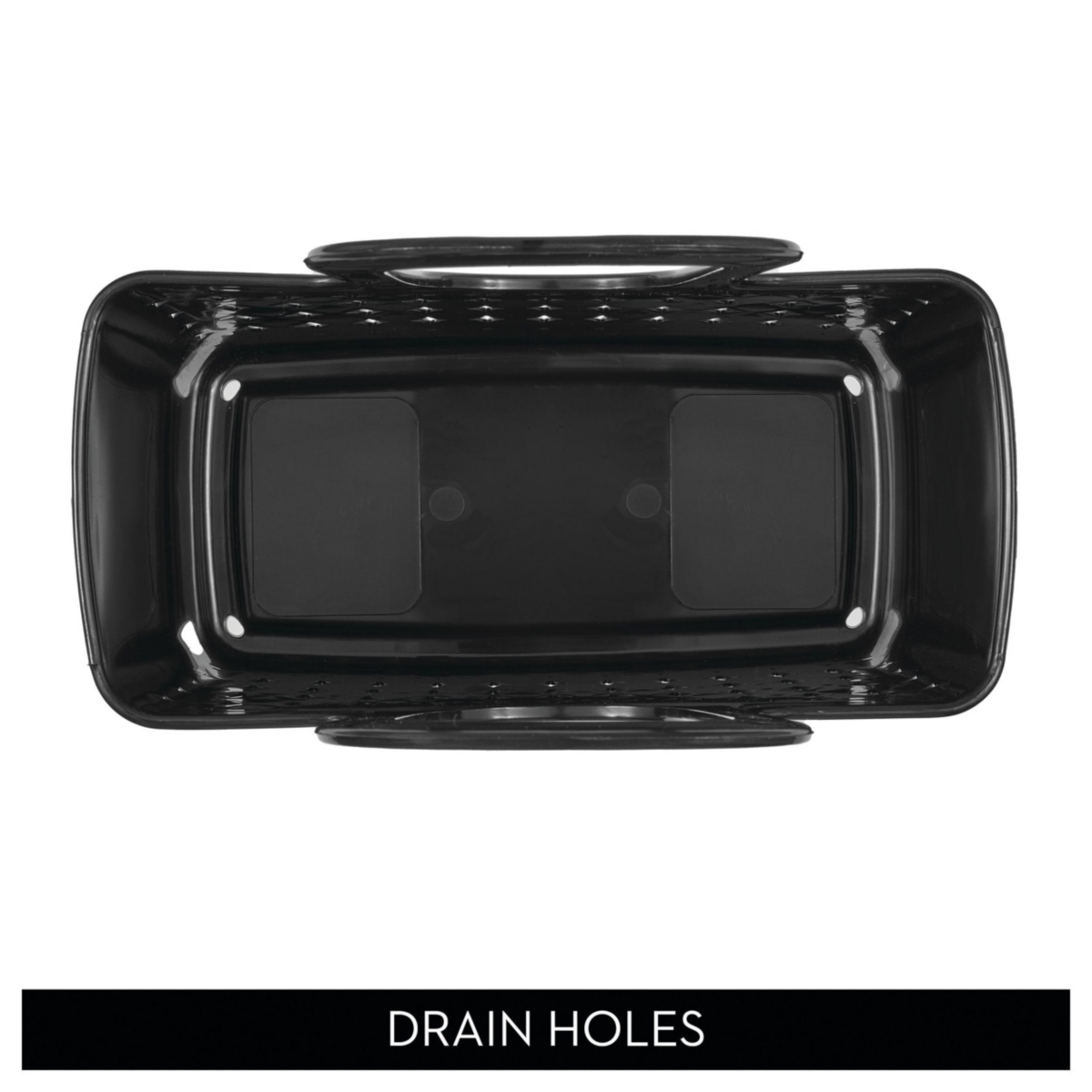 iDesign Portable Shower Tote for Dorm or Bathroom, Set of 3, Black, Made in Usa