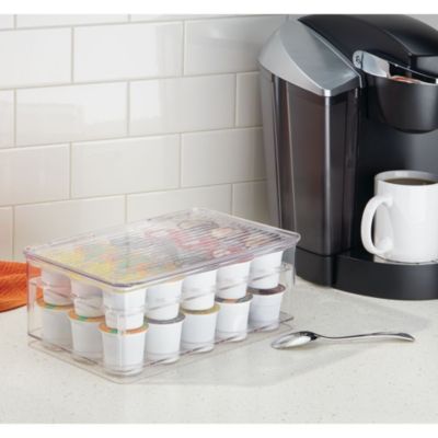 Stackable Coffee Pod Holder for K-Cup Pods - 29 K-Cup Capacity - Set of 2 - Clear
