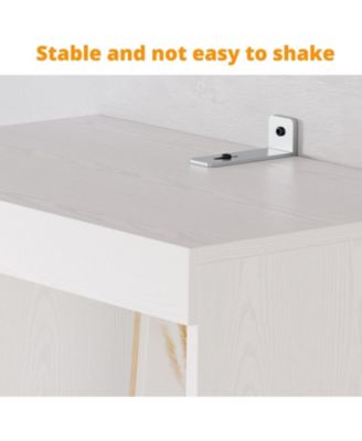 Closet Shoe Organizer Cabinet with Shelves and Cubbies, White