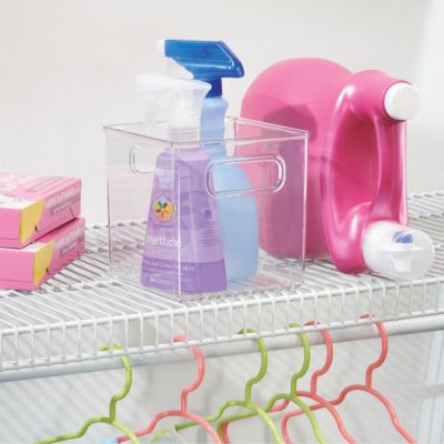 Set of 4 Cube Storage Bin with Handles