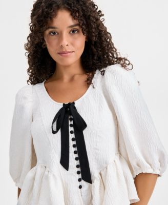 Women's Scoop Neck Pamela Bow Top