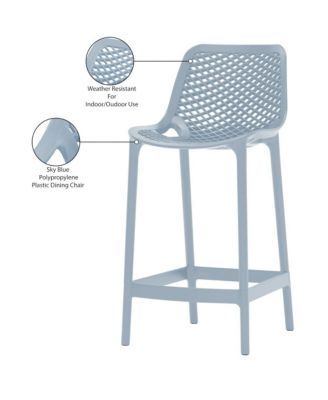 Mykonos Sky Blue Outdoor Patio Stool, Set of 4