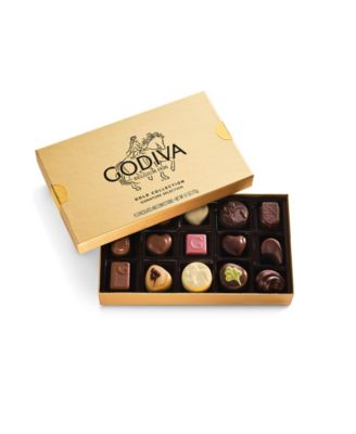 Assorted Chocolate Gold Gift Box, 15 Pieces