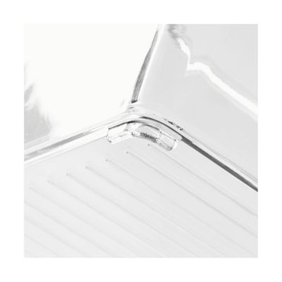 Plastic Stackable Pantry Bin with Handles, Set of 2, Clear, Made in USA