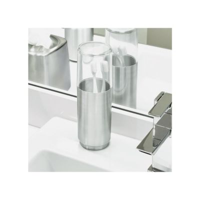 Stainless Steel Toothbrush Organizer with Cover