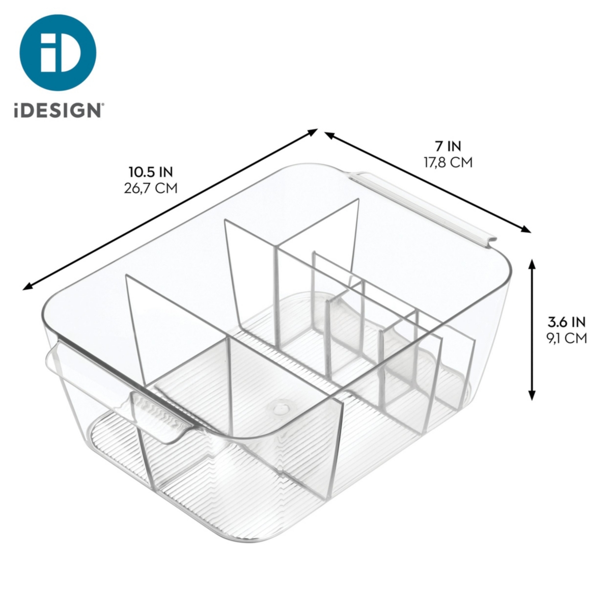 iDesign Makeup Organizer for Bathroom Vanity, Set of 2, Clear, Made in Usa