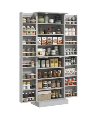 65&amp;quot; Kitchen Pantry Cabinet with Adjustable Shelves Spick Racks