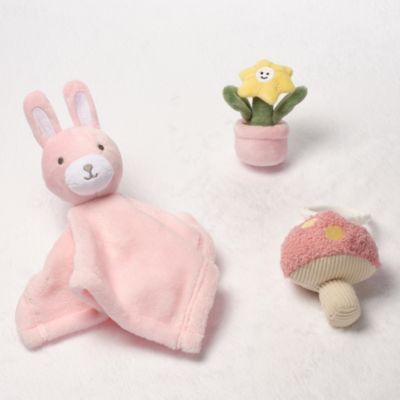 Garden Bunny 3-Piece Developmental Infant Baby Plush Gift Set