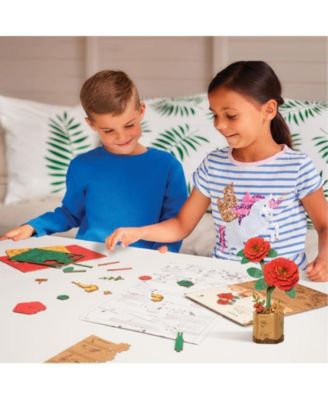 3D Puzzles DIY Model Building Kits Artifical Flower Toys for Thanksgiving Mother's Day Valentine's Day Gifts, Multicolored, 9.65"6.5"0.47"