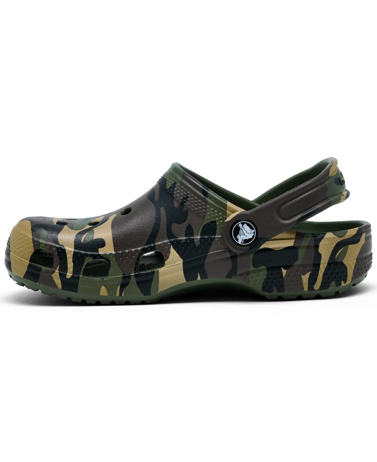 Crocs Little Kids Classic Camo Print Clogs From Finish Line In Green