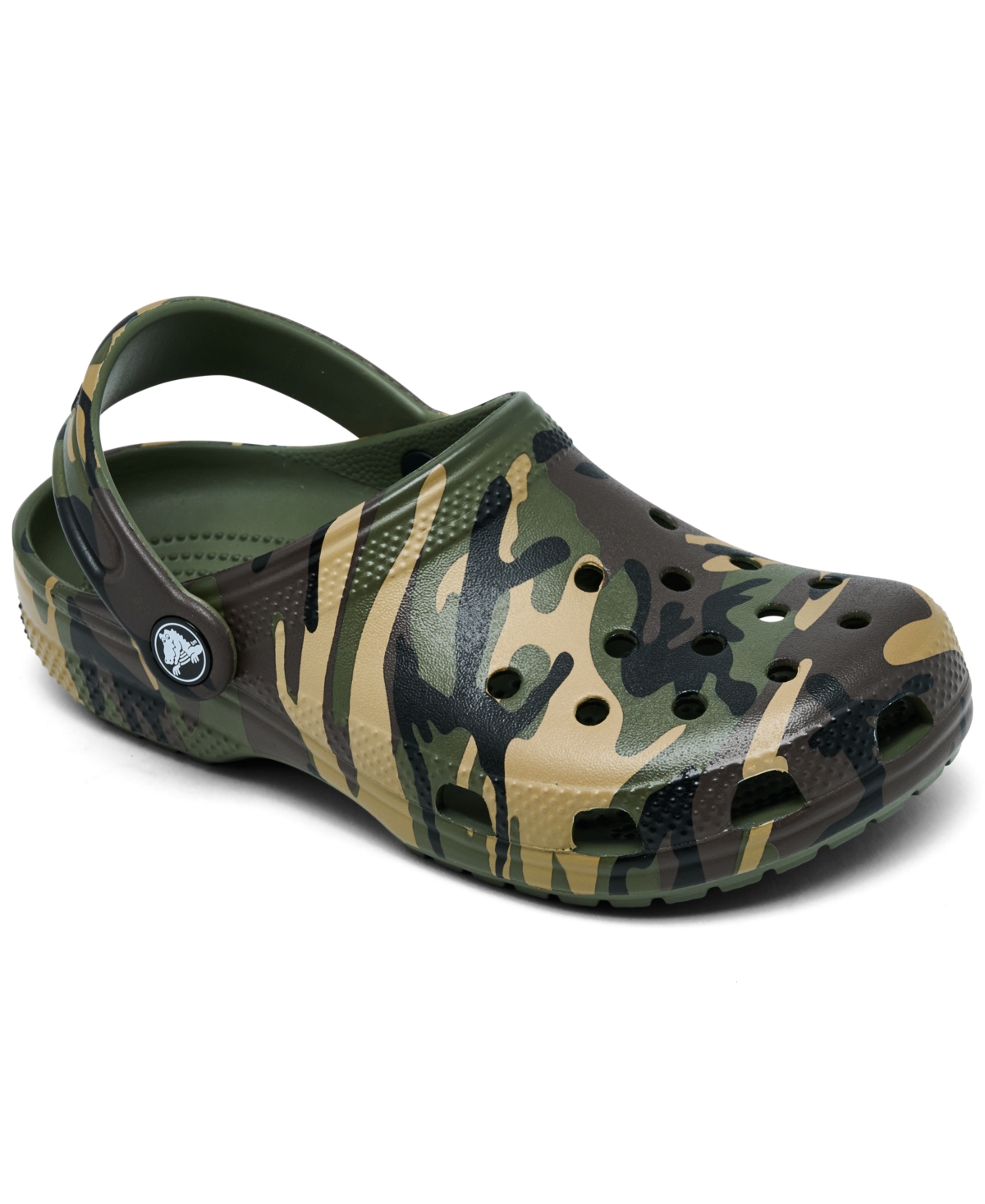 Crocs Little Kids Classic Camo Print Clogs From Finish Line In Green