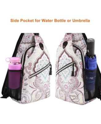 National Style Sling Backpack - Pattern Rope Design Crossbody Daypack for Travel & Hiking