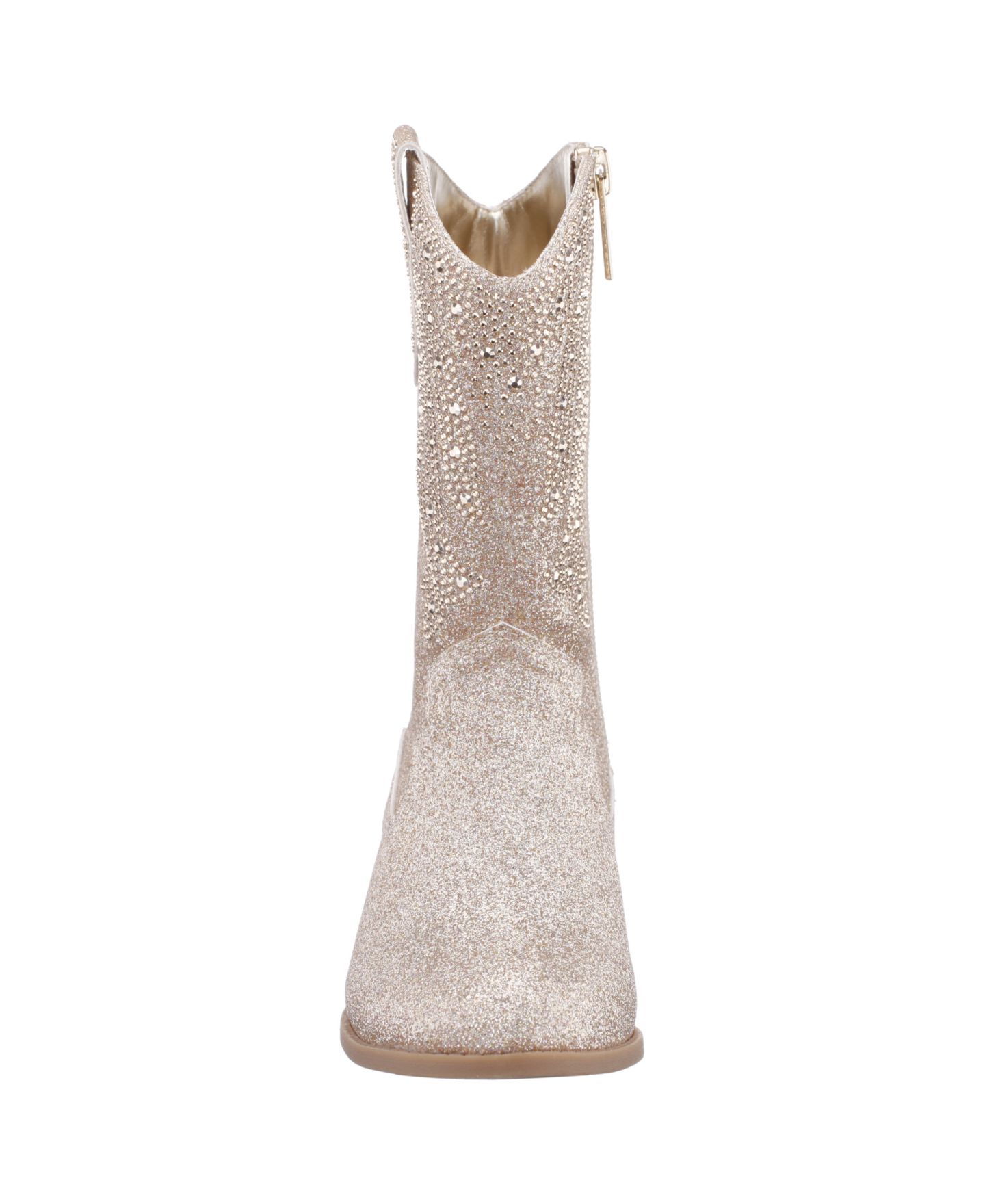Ботинки Nina Hawley Glitter side zip Cowboy Boots для девочек, цвет: Золотой — фото 10