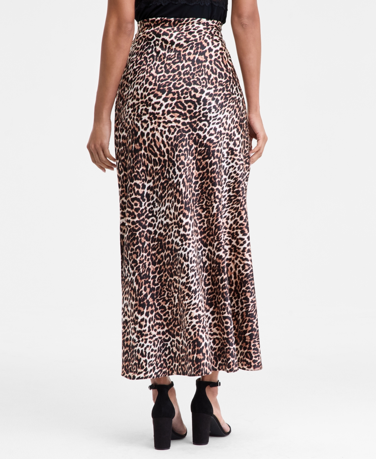 Inc International Concepts Women's Printed Satin Slip Skirt, Macy's Exclusive In Animal Print