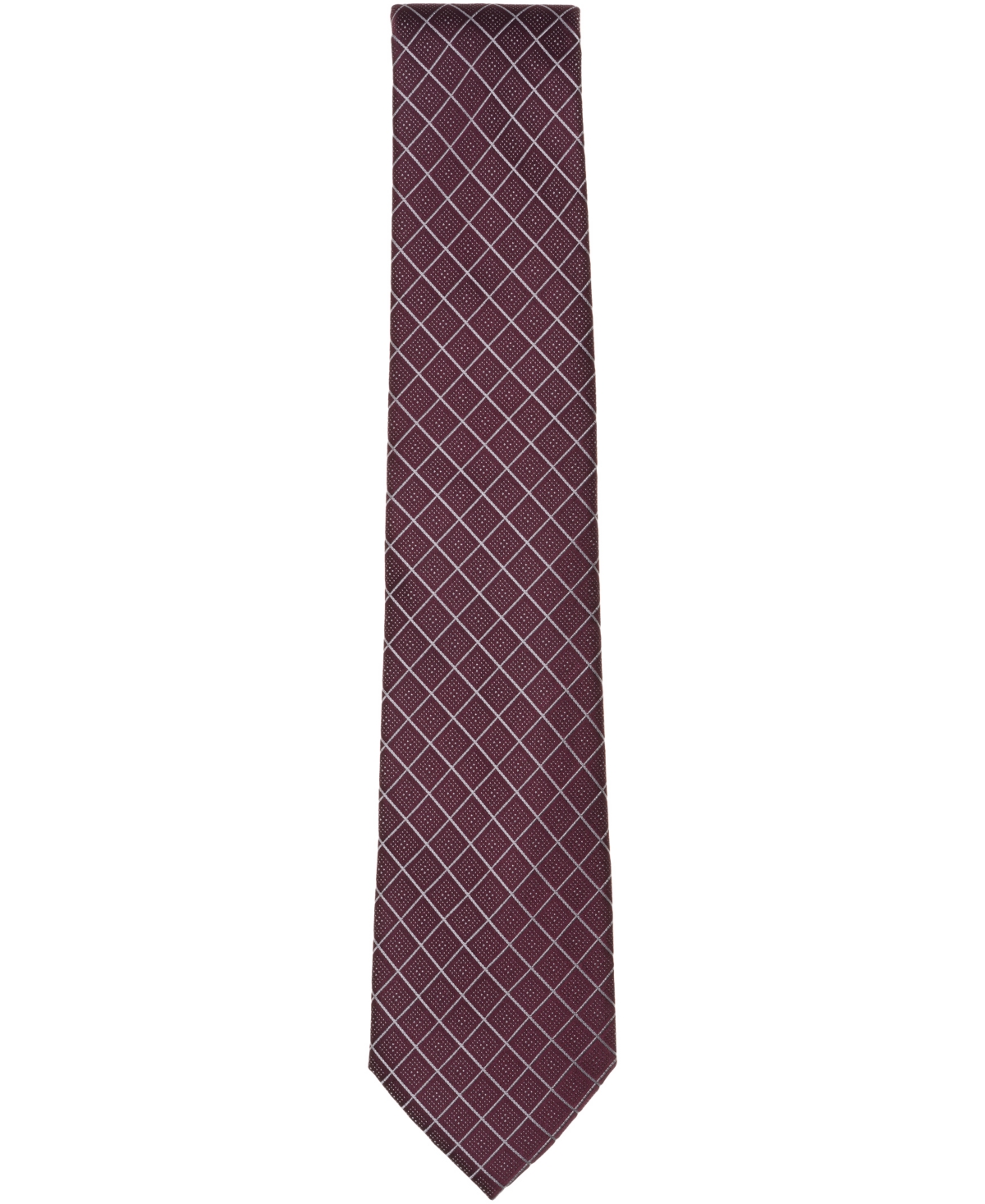 Michael Kors Men's Grid Classic Tie In Burgundy