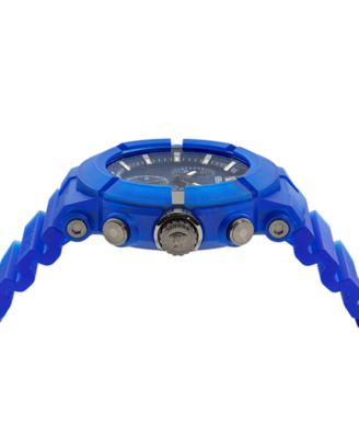 Men's Swiss Chronograph Real Active Blue Strap Watch 45mm