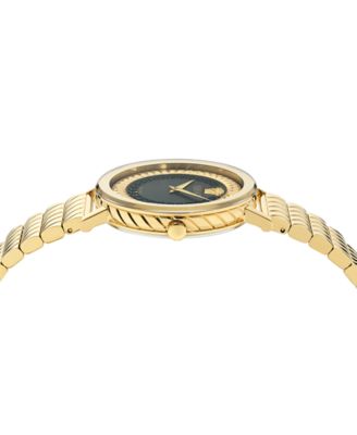 Women's Swiss Delphinus Gold Ion Plated Bracelet Watch 35mm