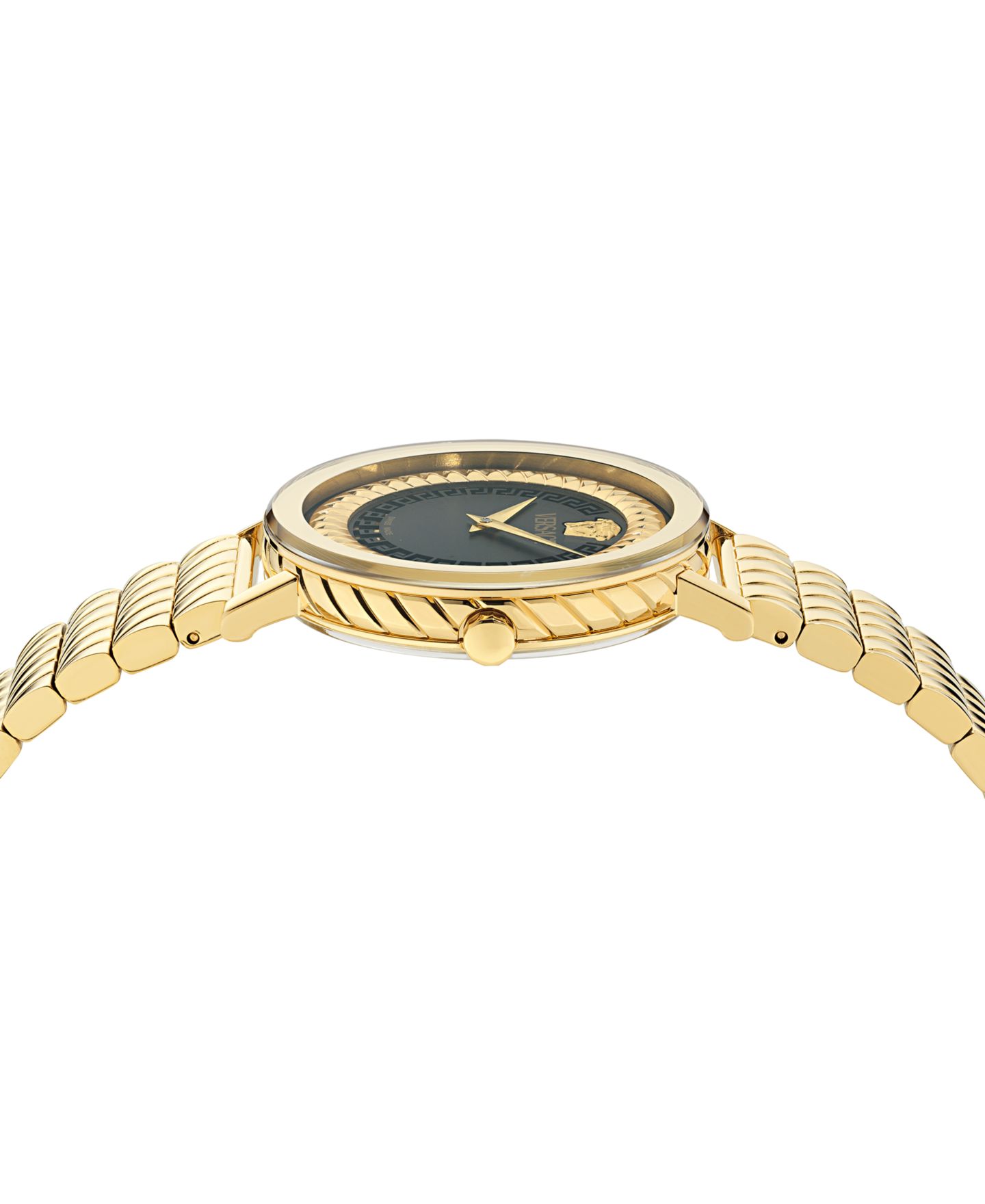 Женские часы Versace Swiss Delphinus Gold Ion Plated Bracelet Watch 35mm — фото 2