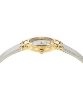 Women's Swiss Antlia White Leather Strap Watch 34mm