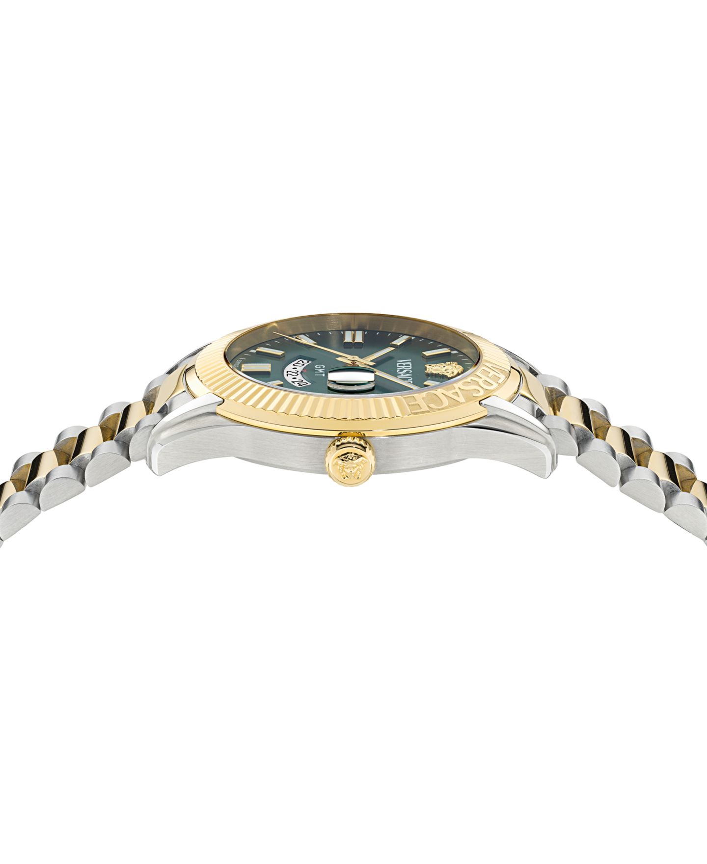 Мужские часы Versace Swiss Apodis GMT Two-Tone Bracelet Watch 41mm — фото 2